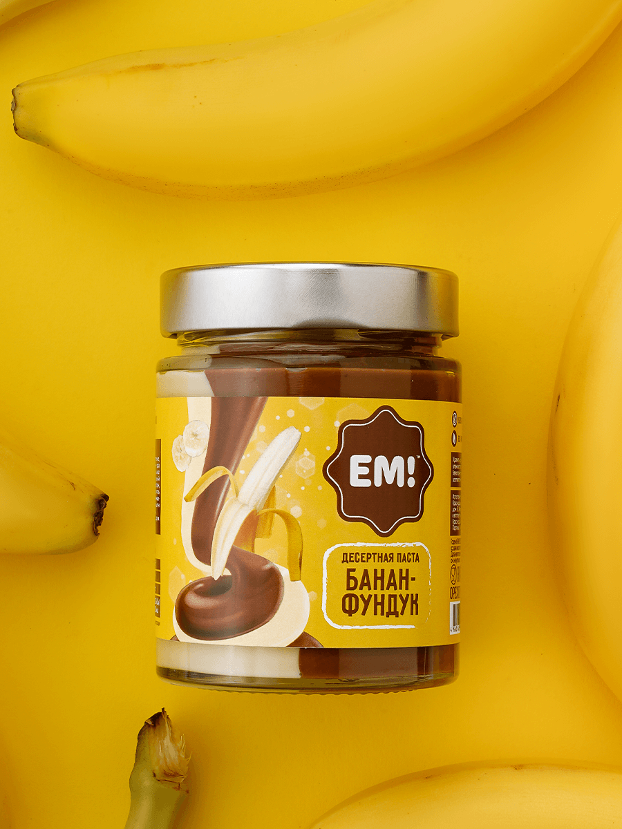 Паста шоколадная десертная банан фундук